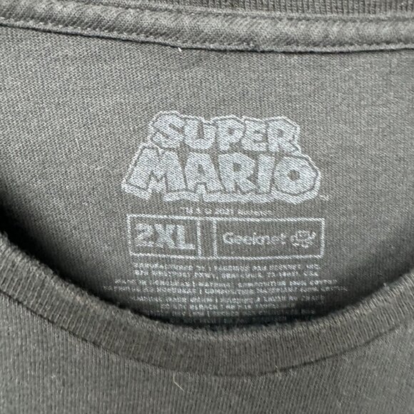 Super Mario Question Block Graphic Tee Black Short Sleeve 2XL - Picture 4 of 7
